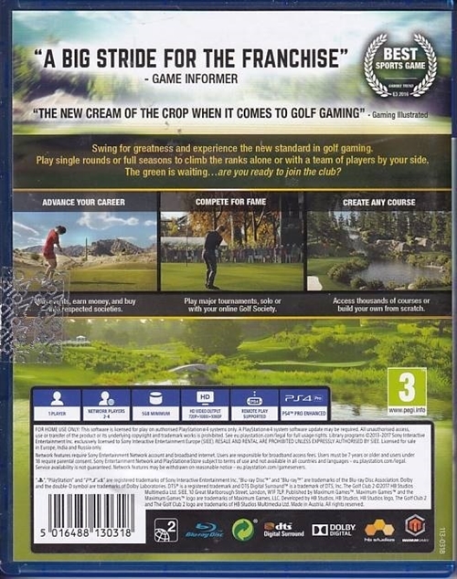 The Golf Club 2 - PS4 (B Grade) (Genbrug)